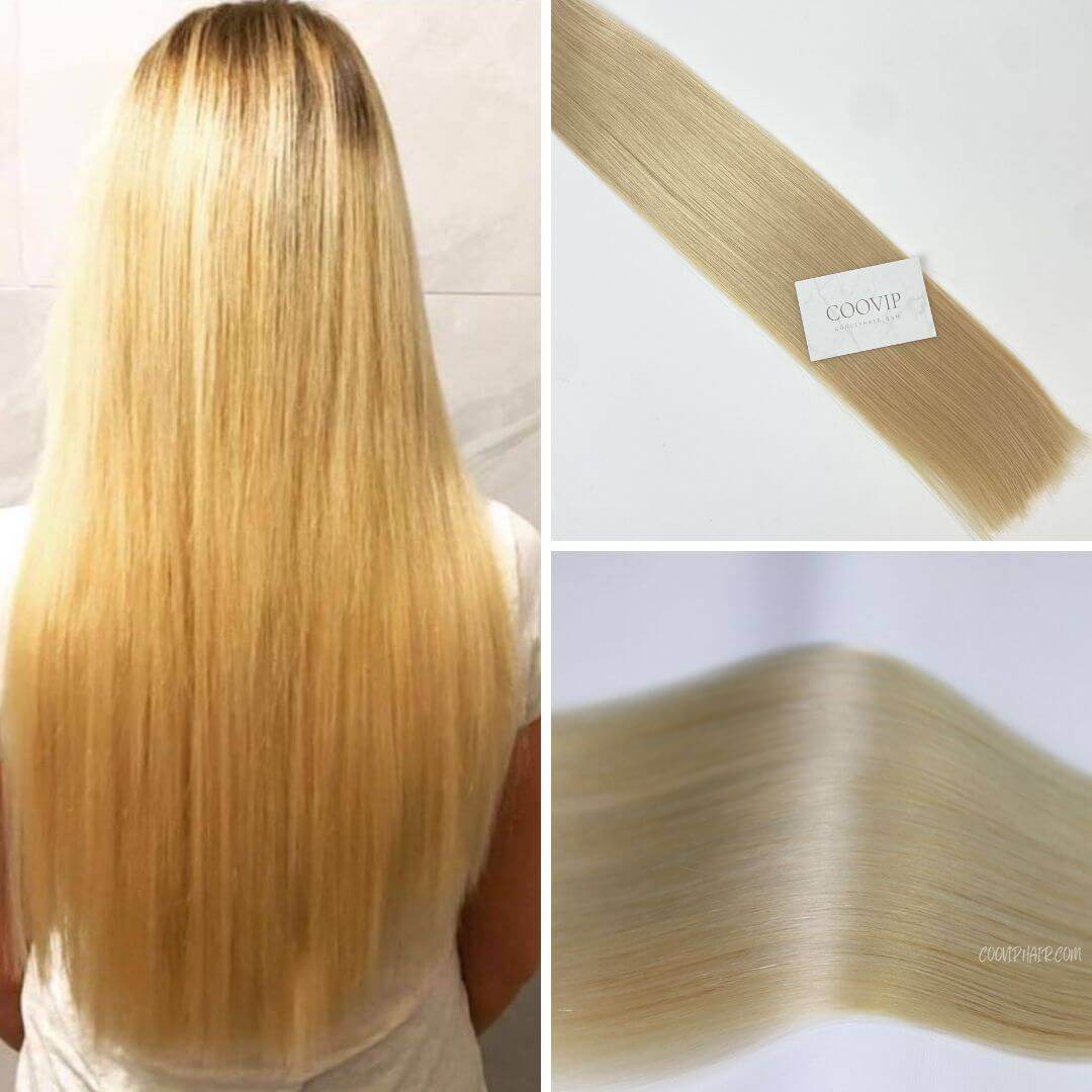 Tape in Extensions Double Drawn #22 Champagne Blonde Hair 50g - Cooviphair