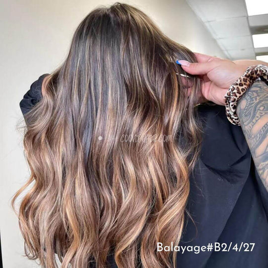 I Tip Extensions Double Drawn Balayage Hair #B2/4/27 50g - Cooviphair