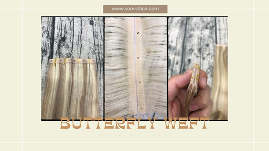 2023 Newest Hair Extension Technology: COOVIP Twin Tabs Hair Extensions | Butterfly Weft | XO Invisible Weft - Cooviphair
