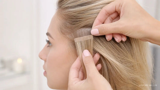 Hair Extensions For Volume: Same-Length Tape-In Placement And Cut