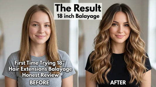 First Time Trying 18" Hair Extensions Balayage Honest Review