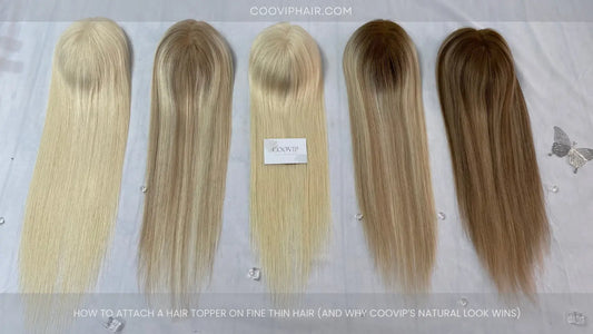 How To Attach A Hair Topper On Fine Thin Hair (And Why COOVIP’s Natural Look Wins)