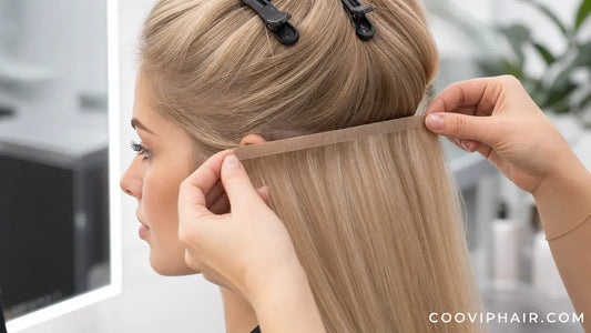Long Weft Tape-In Extensions: Genius Weft Application Guide