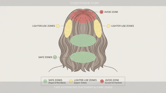 Tape Extensions Placement & Care Guide