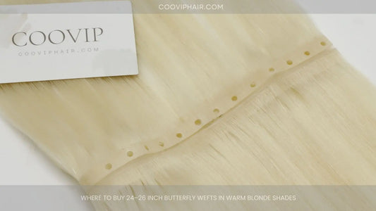Where To Buy 24–26 Inch Butterfly Wefts In Warm Blonde Shades