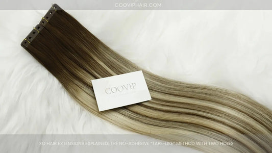 XO Hair Extensions Explained: The No-Adhesive “Tape-Like” Method With Two Holes