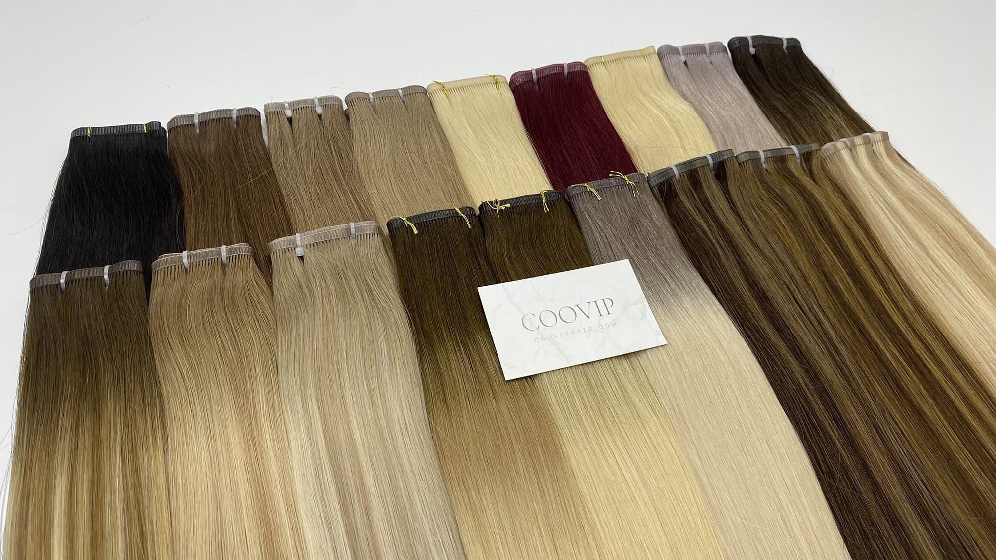 Flat Weft Extensions Double Stitched - Cooviphair