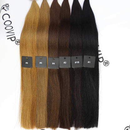 Genius Weft Double Drawn #33 Dark Auburn Hair Color 20g - Cooviphair