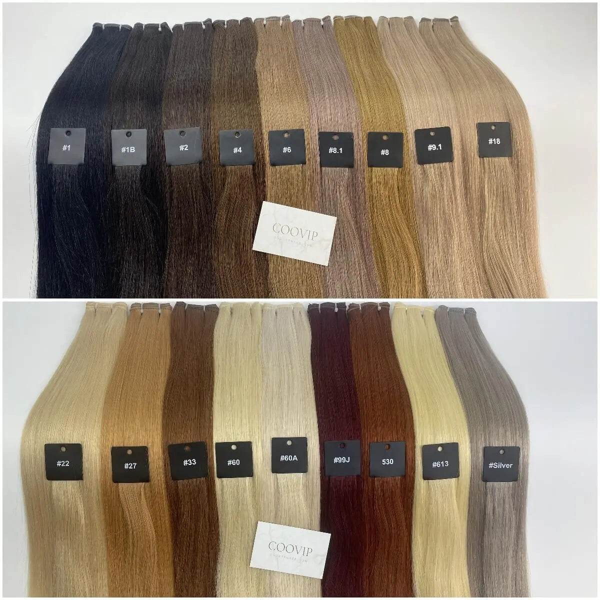 K Tip Extensions Double Drawn Flat Tip #33 Dark Auburn Hair 50g - Cooviphair