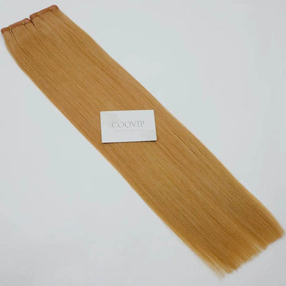 Flat Weft Extensions Double Drawn #27 Copper Blonde Hair 50g - Cooviphair