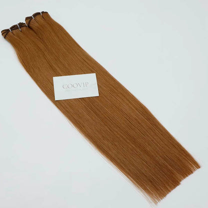 Machine Weft Extensions Double Drawn #33 Dark Auburn Hair 50g - Cooviphair
