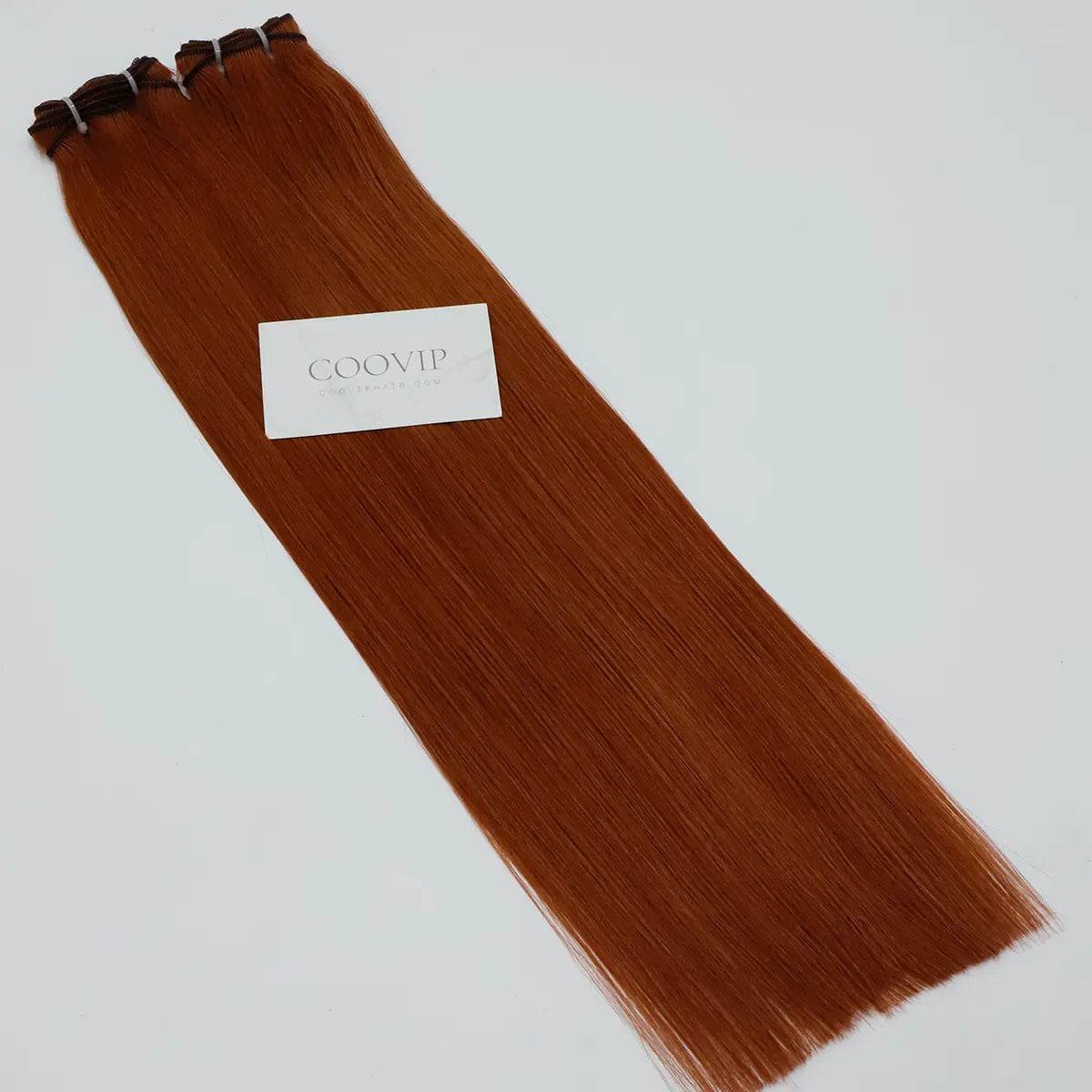 Machine Weft Extensions Double Drawn #530 Ruby Red Hair 50g - Cooviphair