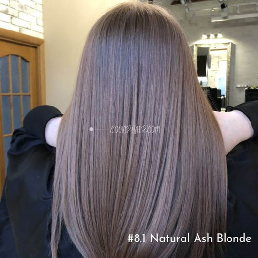 K Tip Extensions Double Drawn Flat Tip #8.1 Natural Ash Blonde Hair 50g - Cooviphair