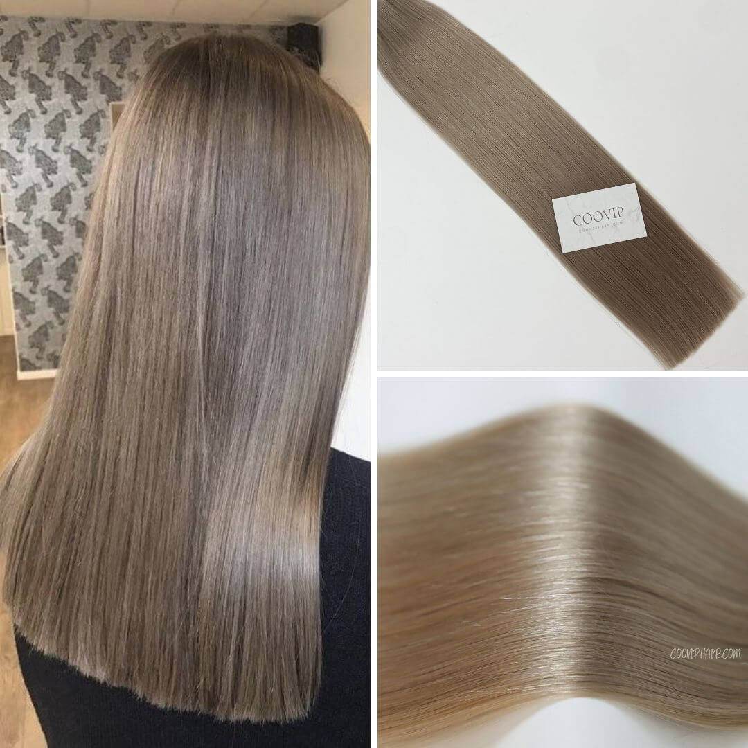 Tape in Extensions Double Drawn #9.1 Ash Light Blonde Hair 50g - Cooviphair