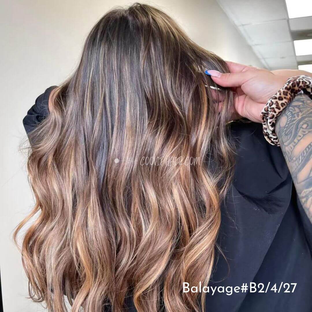 Nano Bead Hair Extensions Double Drawn Balayage Hair #B2/4/27 50g - Cooviphair