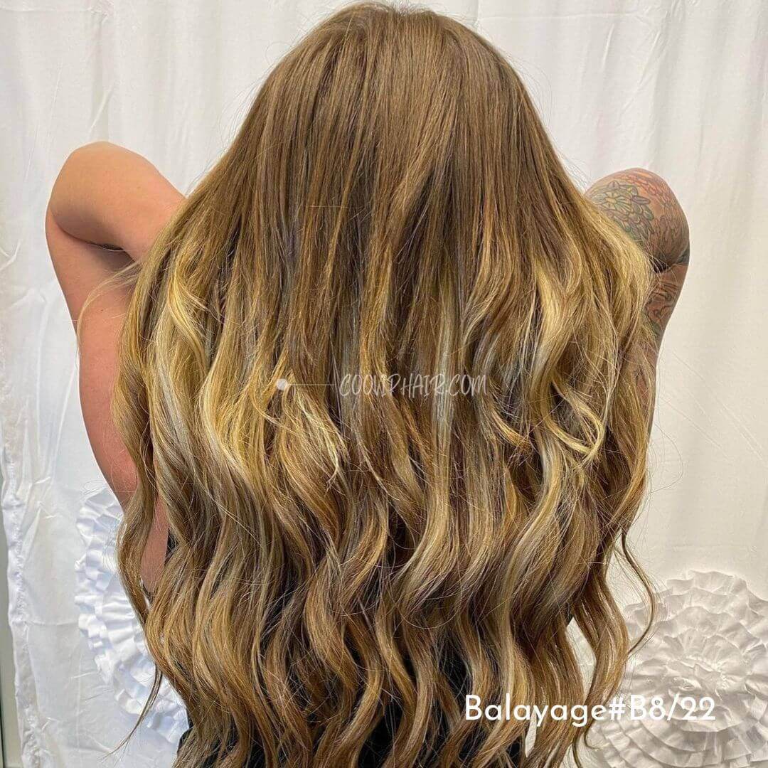 Nano Bead Hair Extensions Double Drawn Balayage Hair #B8/22 50g - Cooviphair
