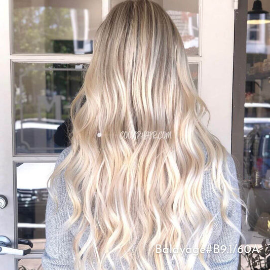 Genius Weft Double Drawn Balayage Hair #B9.1/60A 20g - Cooviphair