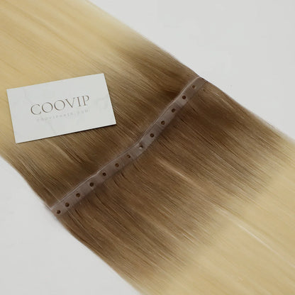 Extensiones de cabello con peine de mariposa en color ombré T8.1/60A