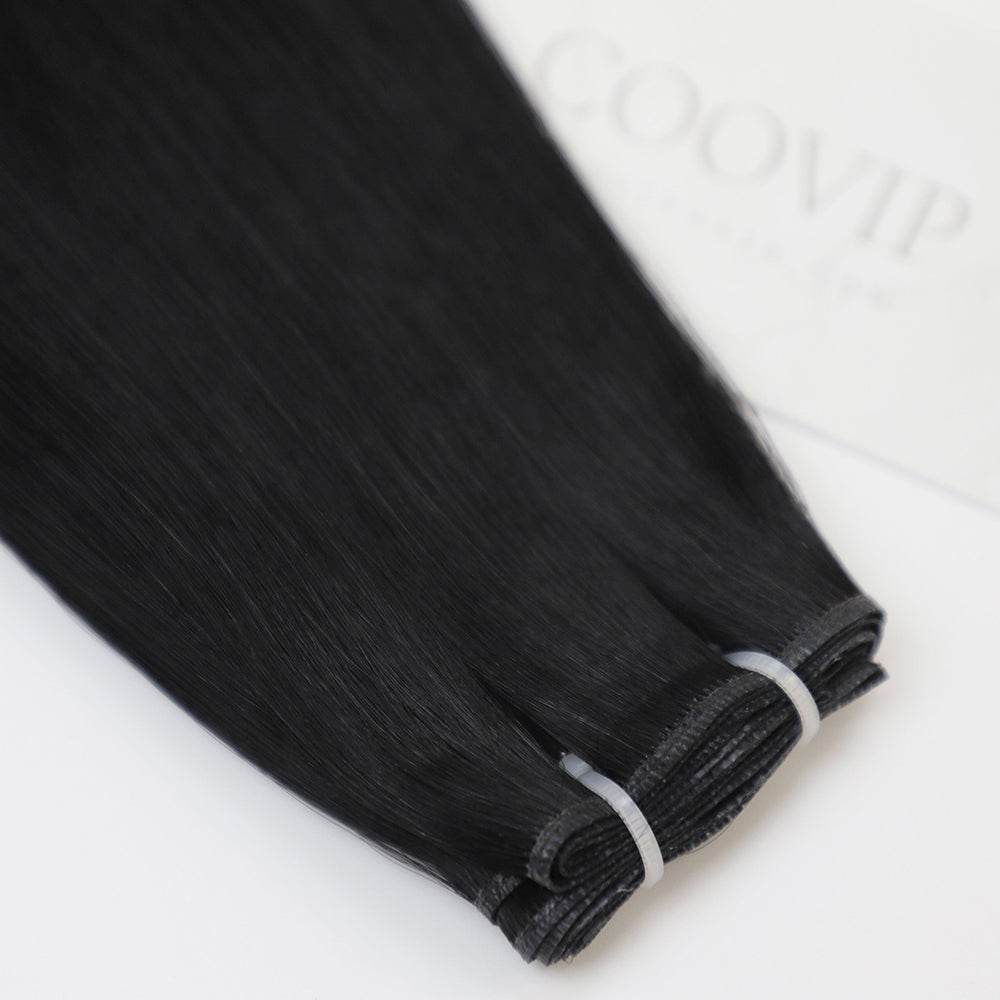 Genius Weft Double Drawn #1 Jet Black Hair Color 20g - Cooviphair