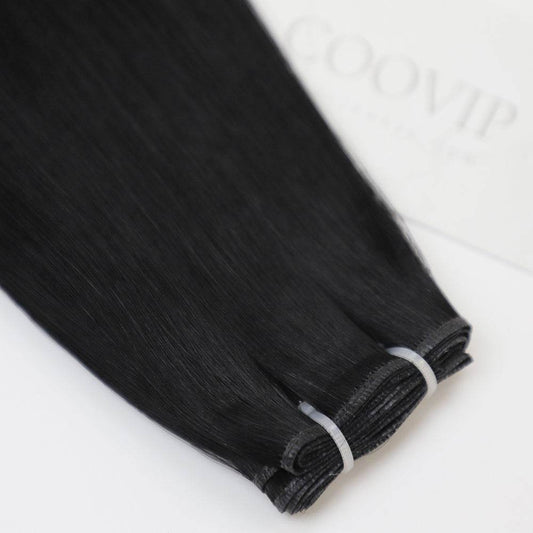 Genius Weft Double Drawn #1 Jet Black Hair Color 20g - Cooviphair