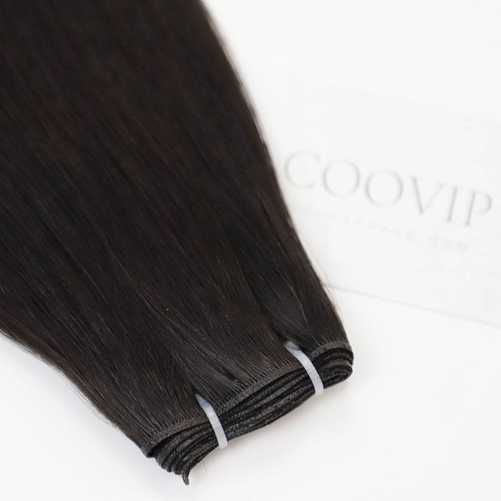 Genius Weft Double Drawn #1B Natural Black Hair 20g - Cooviphair