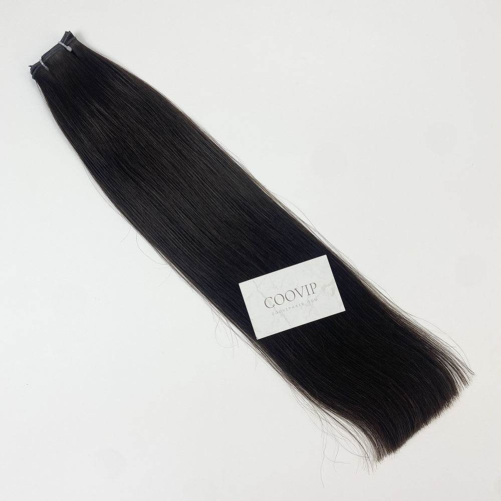 Genius Weft Double Drawn #2 Dark Chocolate Brown Hair Color 20g - Cooviphair
