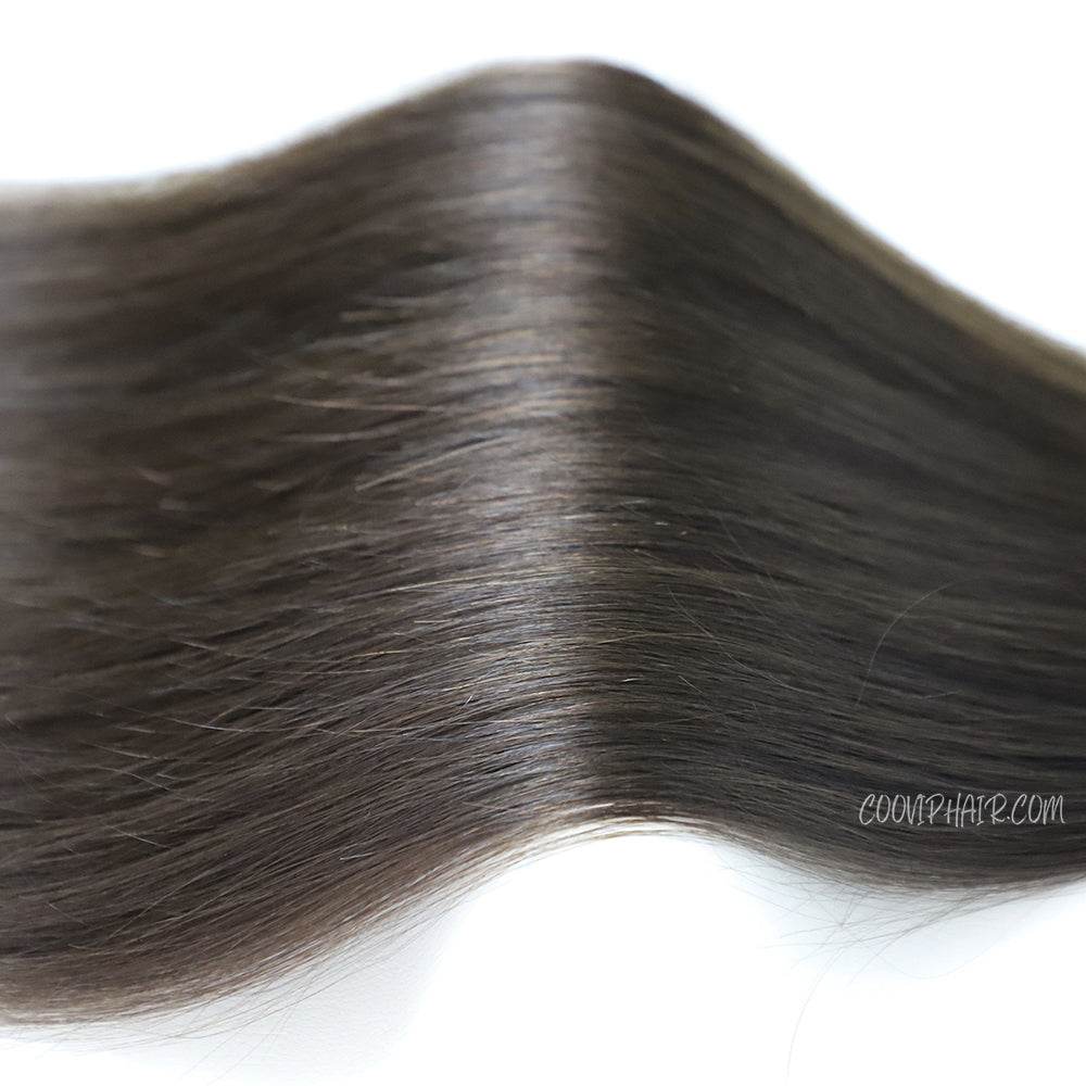 Nano Bead Hair Extensions Double Drawn #2 Dark Chocolate Brown Hair 50g - Cooviphair