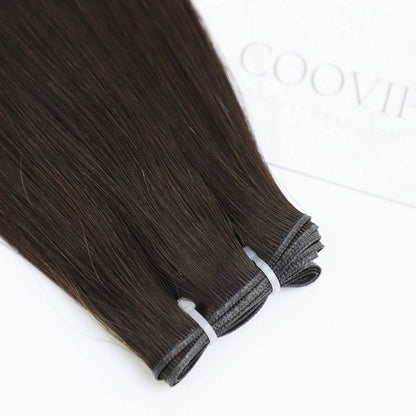 Genius Weft Double Drawn #2 Dark Chocolate Brown Hair Color 20g - Cooviphair