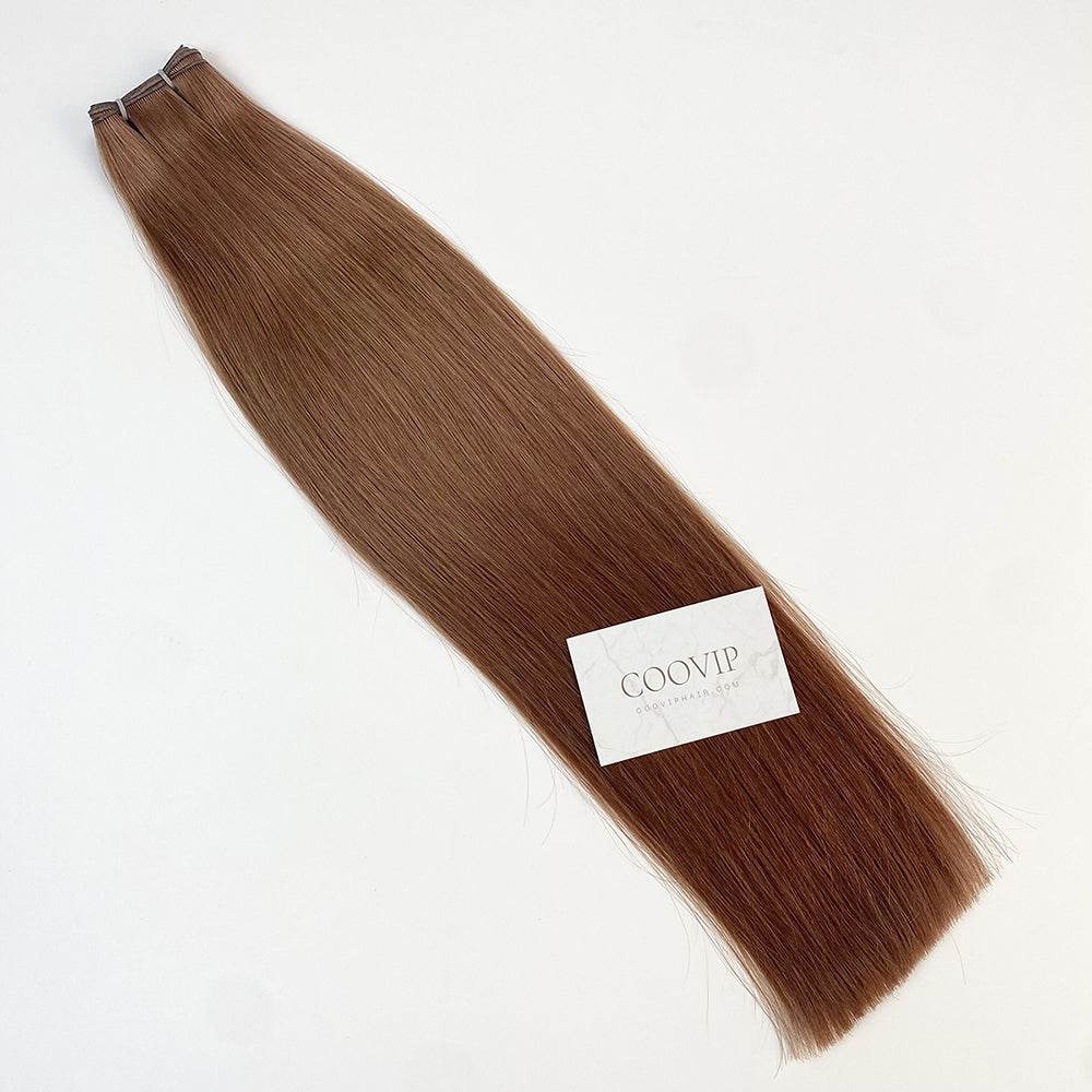 Genius Weft Double Drawn #33 Dark Auburn Hair Color 20g - Cooviphair