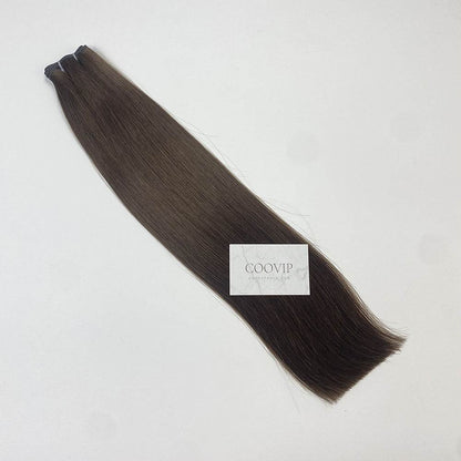 Genius Weft Double Drawn #4 Chocolate Brown Hair Color 20g - Cooviphair