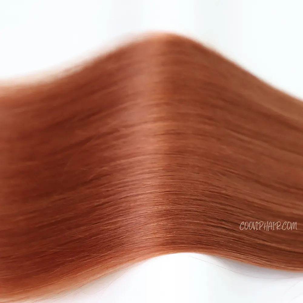K Tip Extensions Double Drawn Flat Tip #530 Ruby Red Hair 50g - Cooviphair
