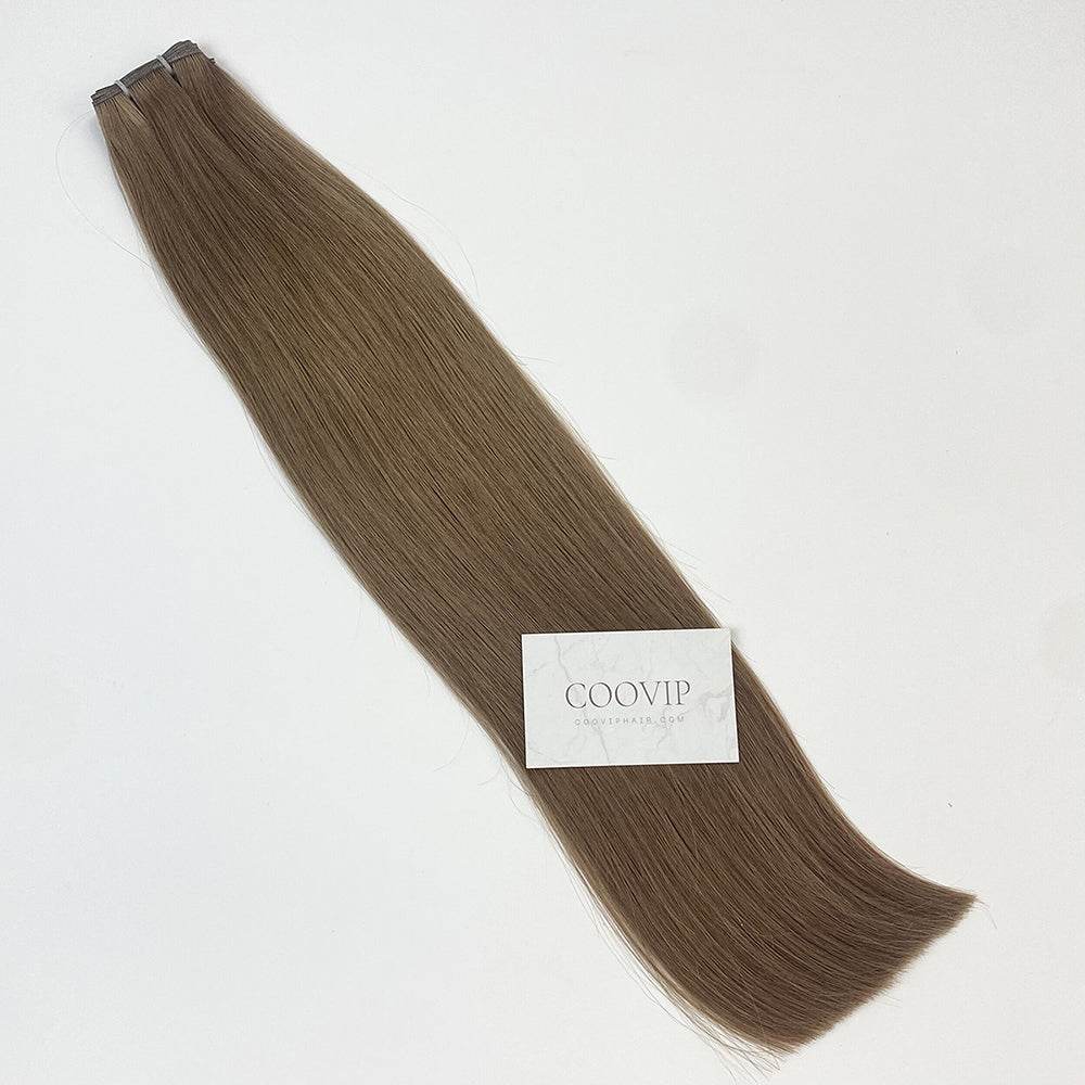 Genius Weft Double Drawn #6 Medium Chestnut Brown Hair Color 20g - Cooviphair