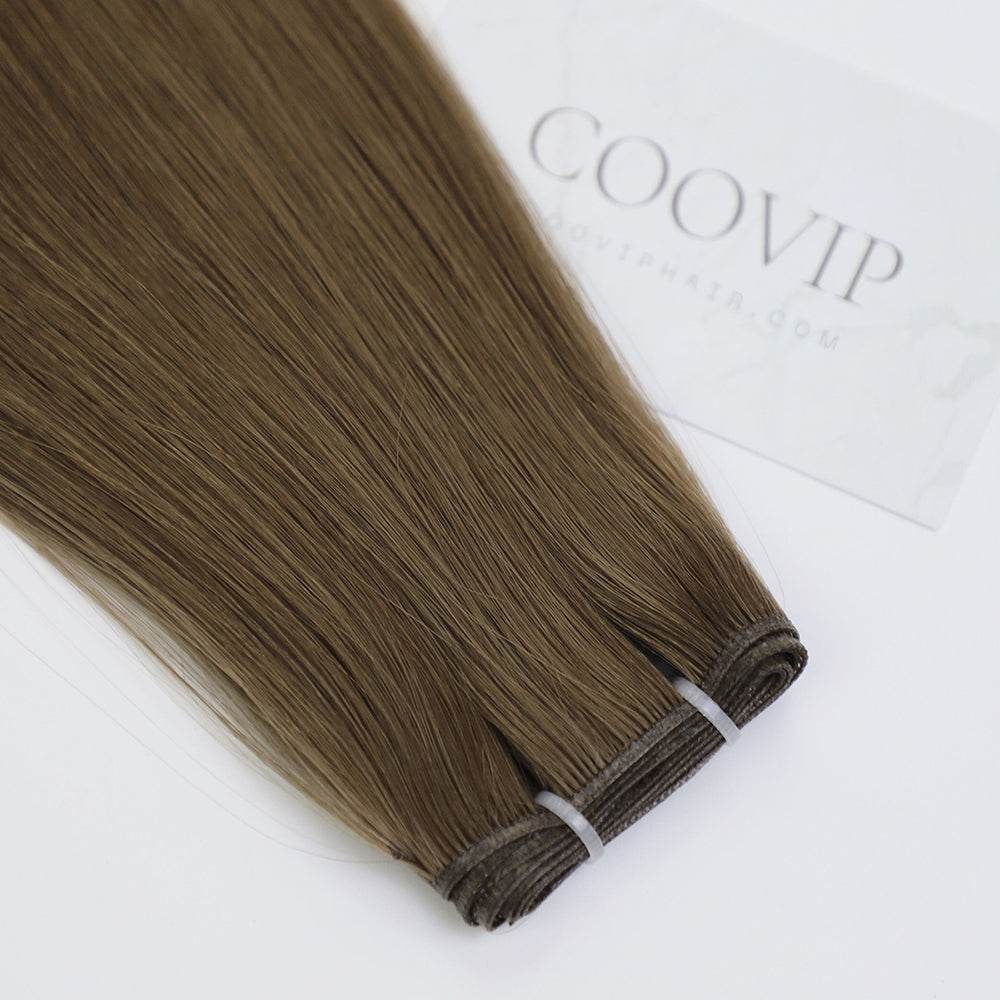 Genius Weft Double Drawn #6 Medium Chestnut Brown Hair Color 20g - Cooviphair