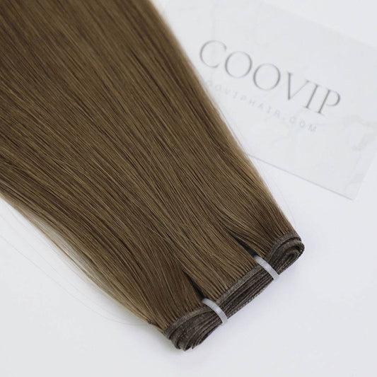 Genius Weft Double Drawn #6 Medium Chestnut Brown Hair Color 20g - Cooviphair