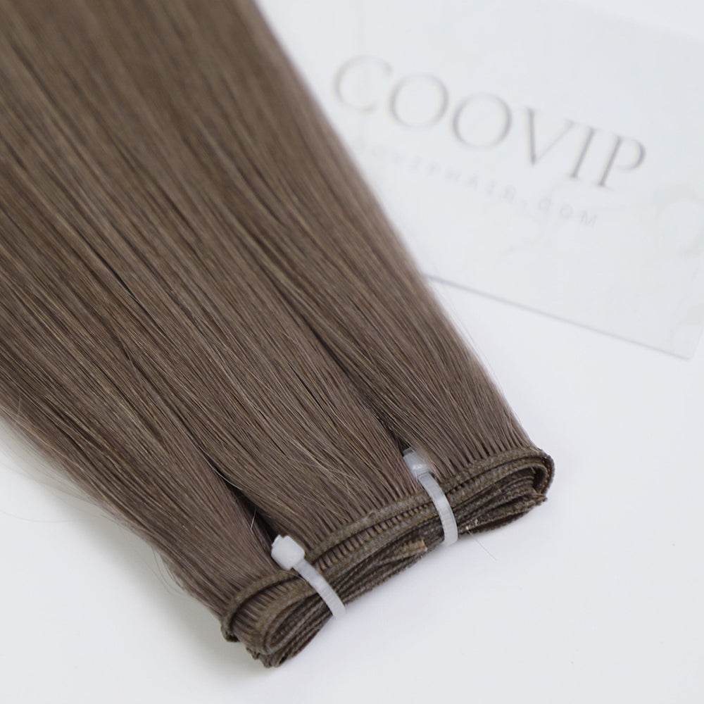 Genius Weft Double Drawn #8.1 Natural Ash Blonde Hair 20g - Cooviphair
