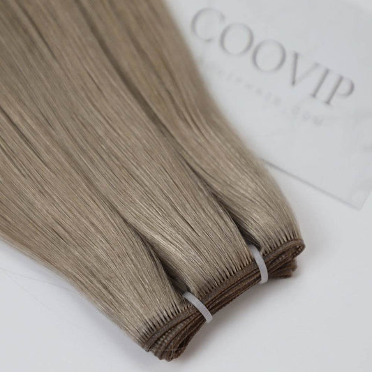 Genius Weft Double Drawn #9.1 Light Ash Blonde Hair Color 20g - Cooviphair