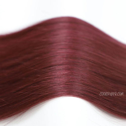 Genius Weft Double Drawn #99J Red Wine Burgundy Hair Color 20g - Cooviphair