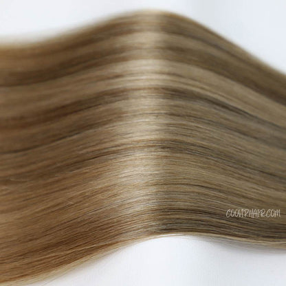 Nano Bead Hair Extensions Double Drawn Balayage Hair #B4/18 50g - Cooviphair