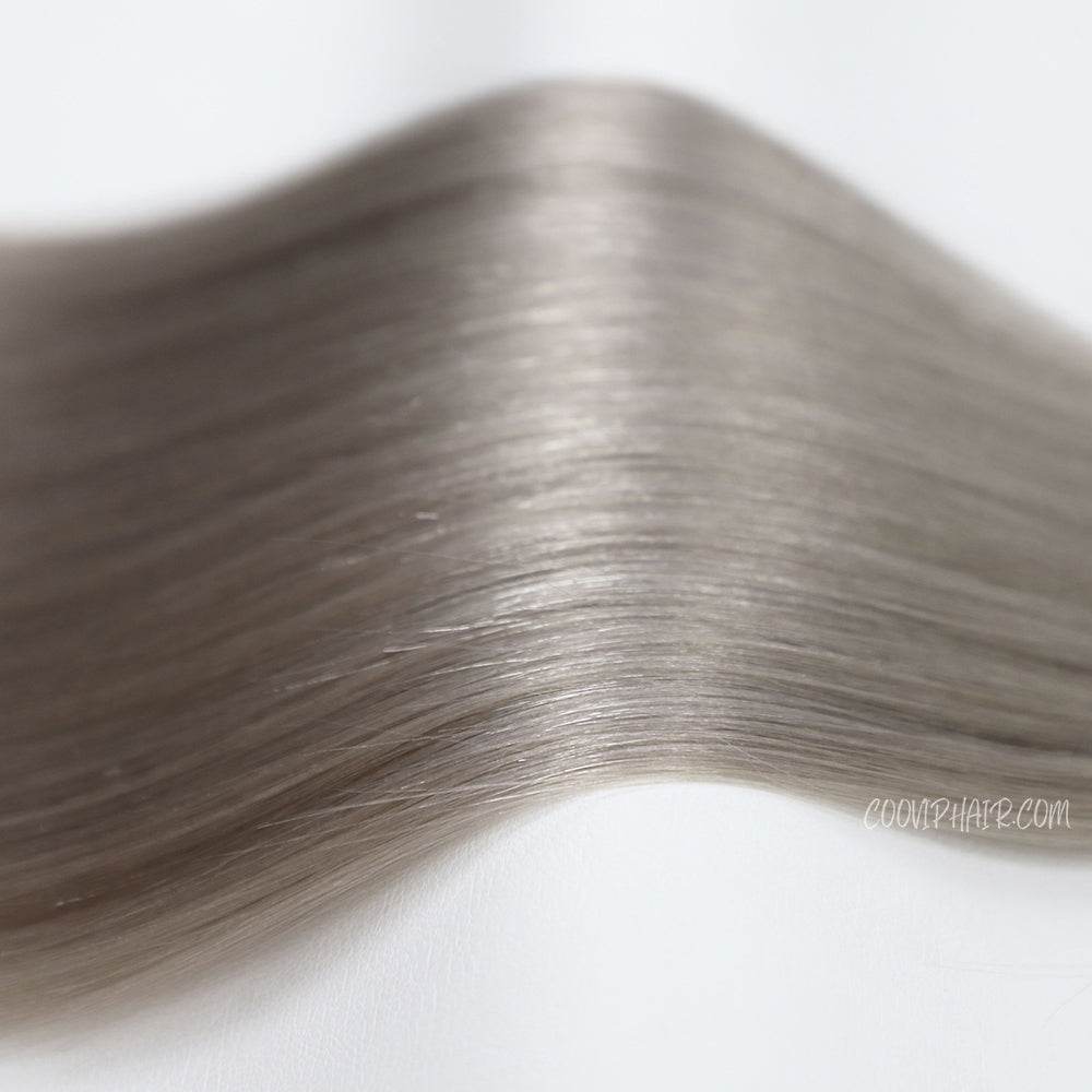 Nano Bead Hair Extensions Double Drawn Silver Hair Color 50g - Cooviphair