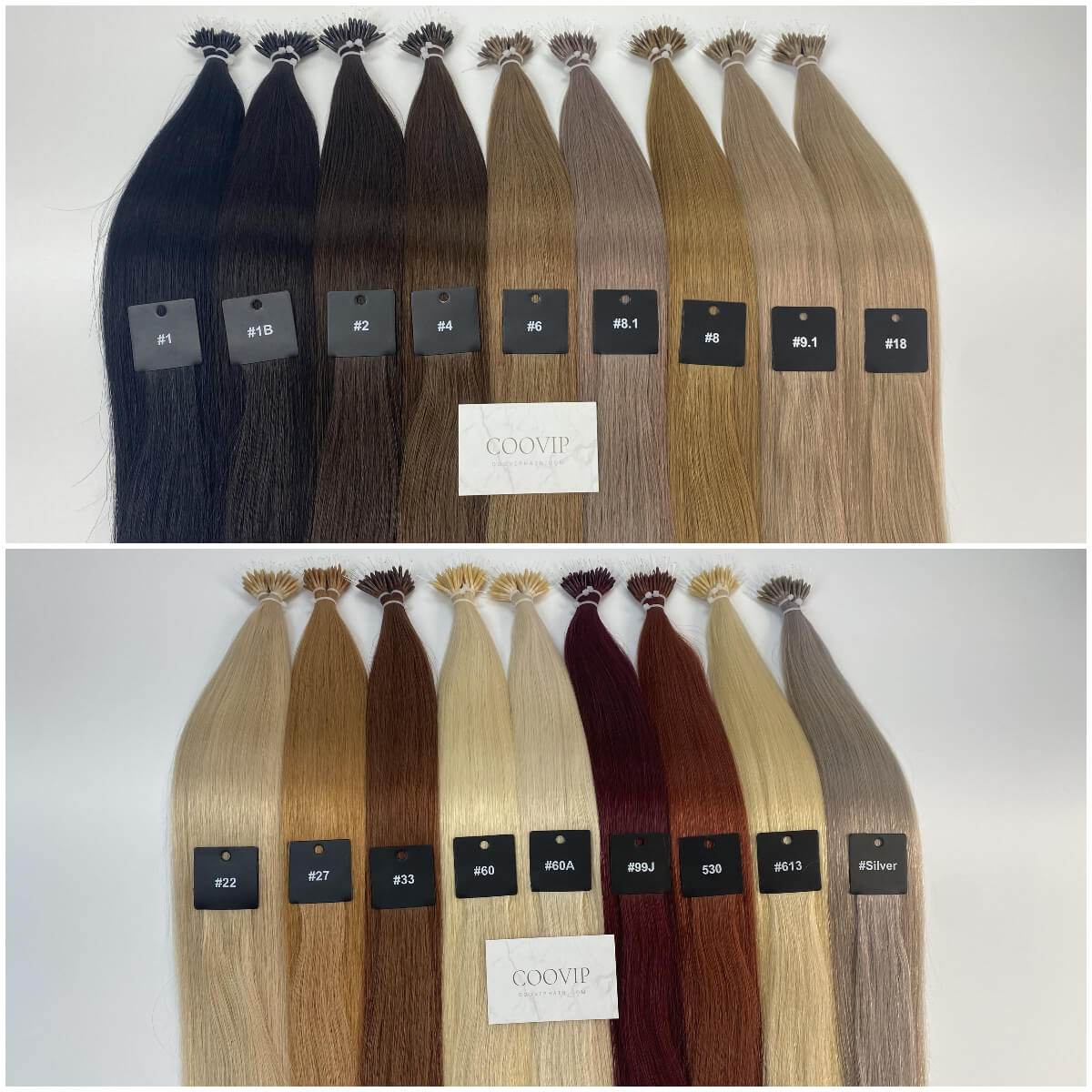 Nano Bead Hair Extensions Double Drawn #60A Light Platinum Blonde Hair 50g - Cooviphair
