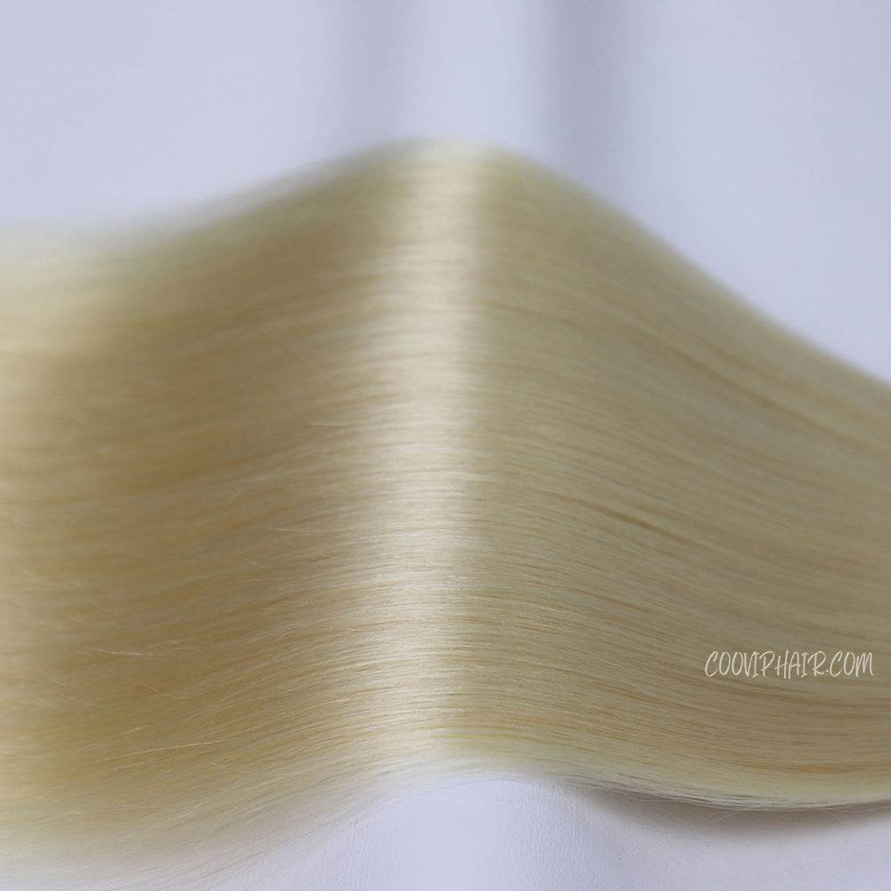 Nano Bead Hair Extensions Double Drawn #613 Bleach Blonde Hair 50g - Cooviphair