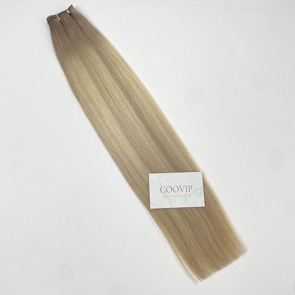 Genius Weft Double Drawn Balayage Hair #B9.1/60A 20g - Cooviphair