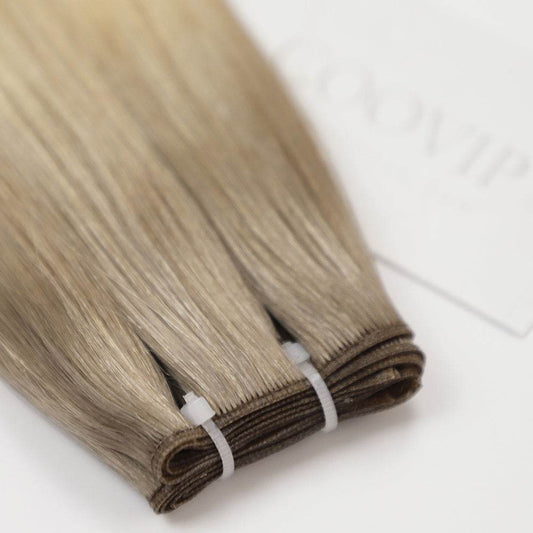 Genius Weft Double Drawn Balayage Hair #B9.1/60A 20g - Cooviphair