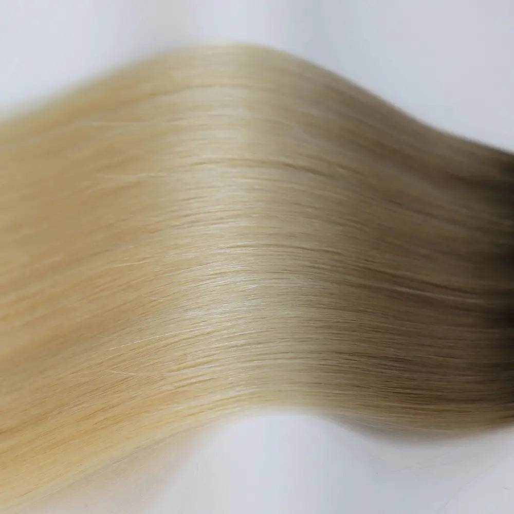 Flat Weft Extensions Double Drawn Ombre Hair #T4/18/60 50g - Cooviphair