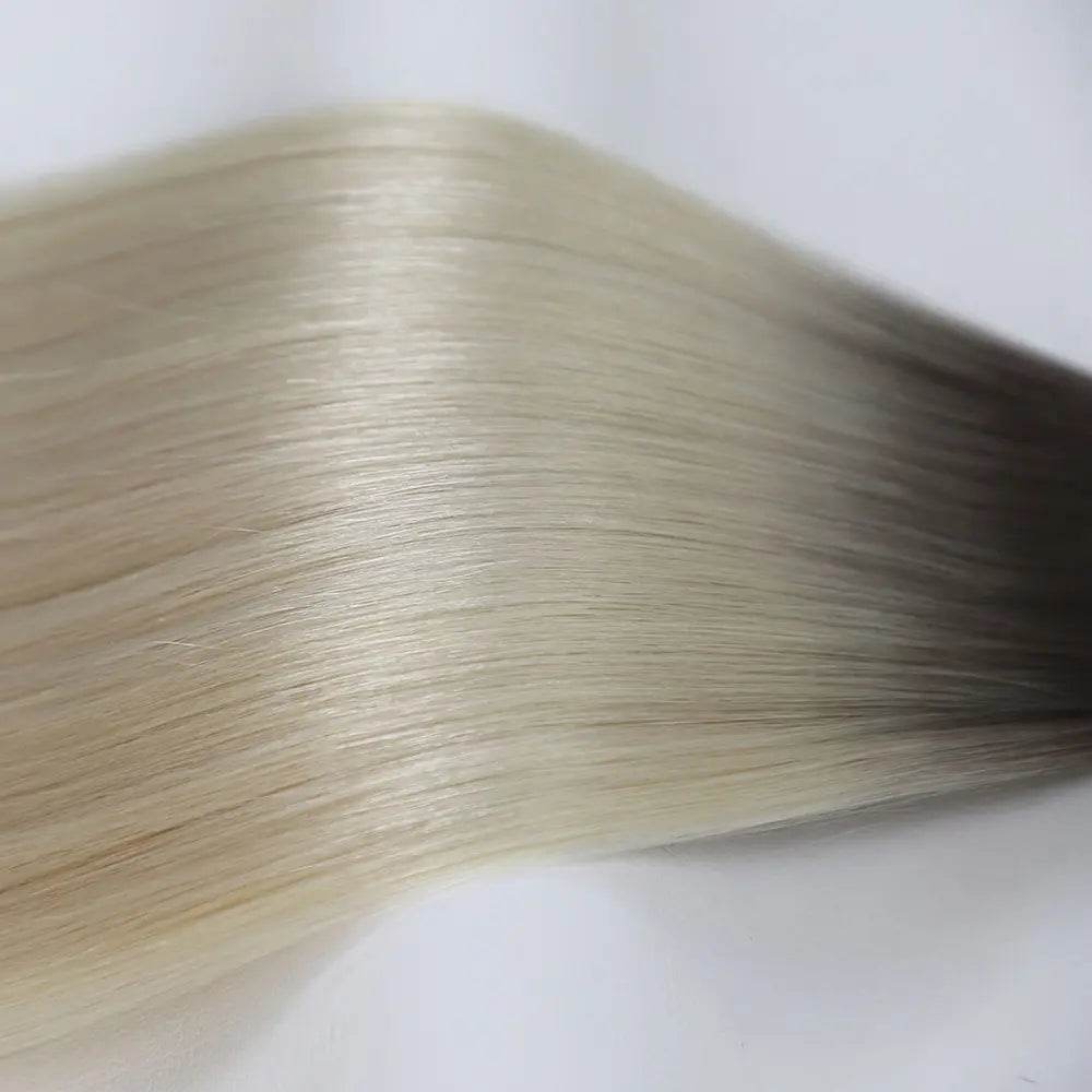 Flat Weft Extensions Double Drawn Ombre Hair #T8.1/60A 50g - Cooviphair