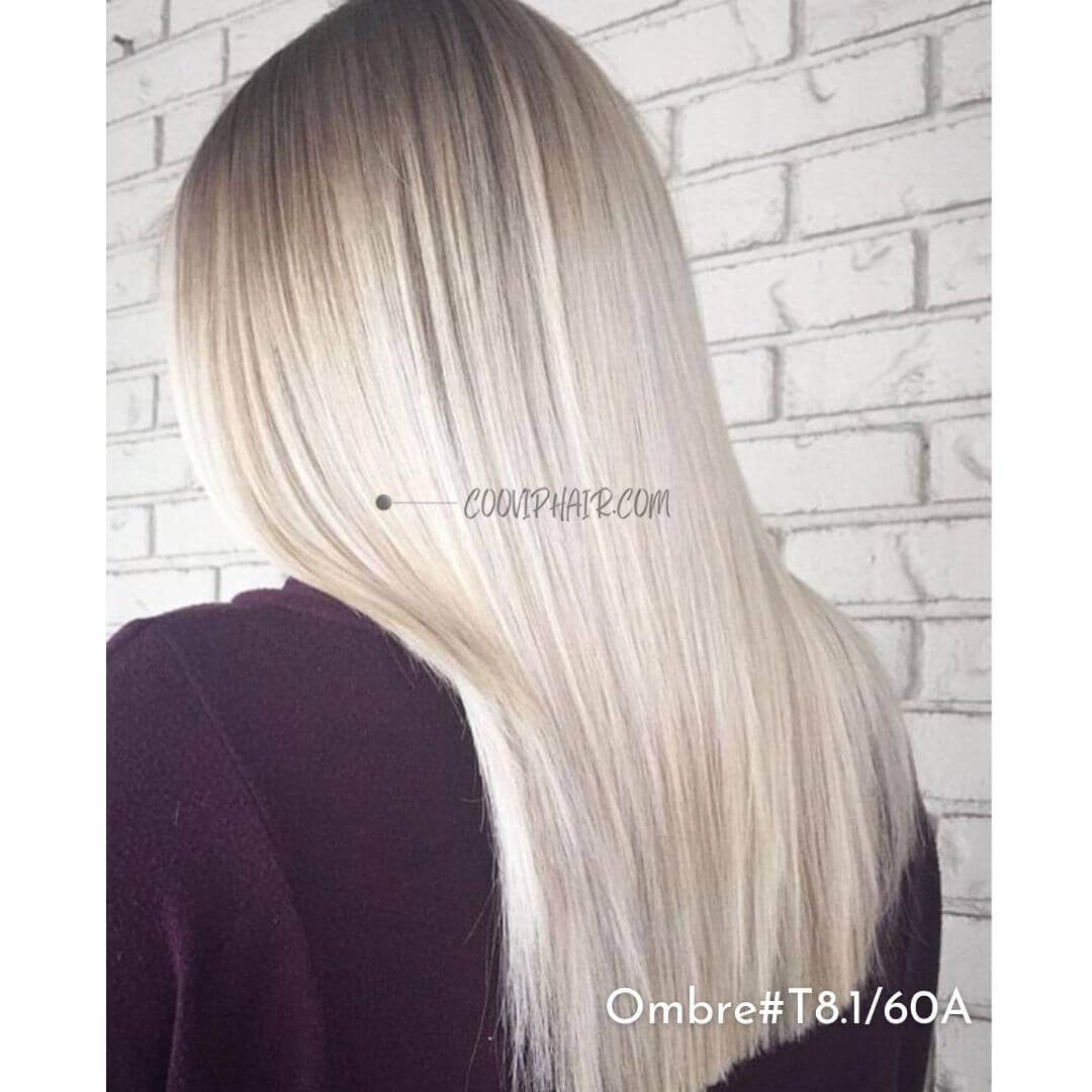 Nano Bead Hair Extensions Double Drawn Ombre Hair #T8.1/60A 50g - Cooviphair