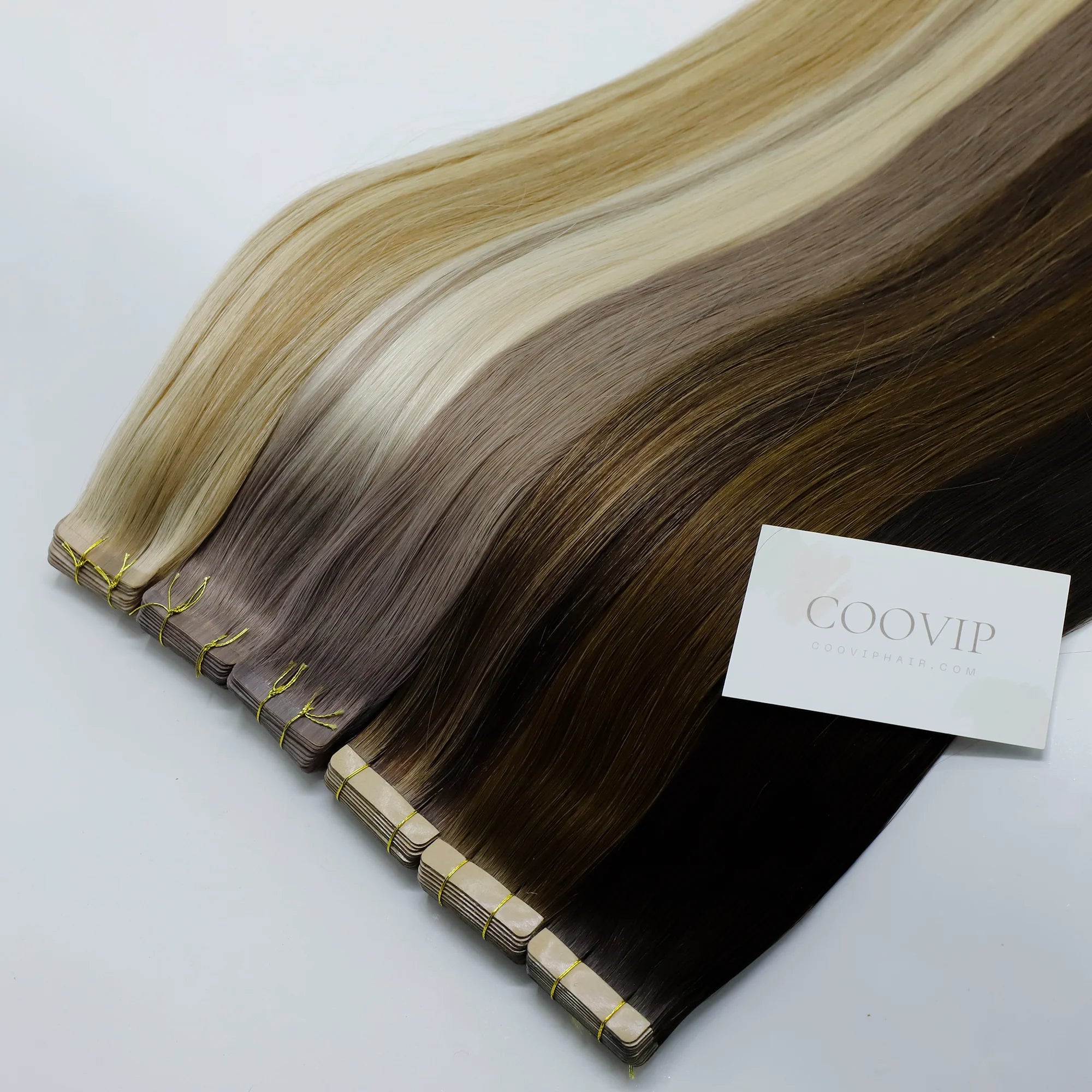Slim Tape-In extensions blending naturally with fine hair