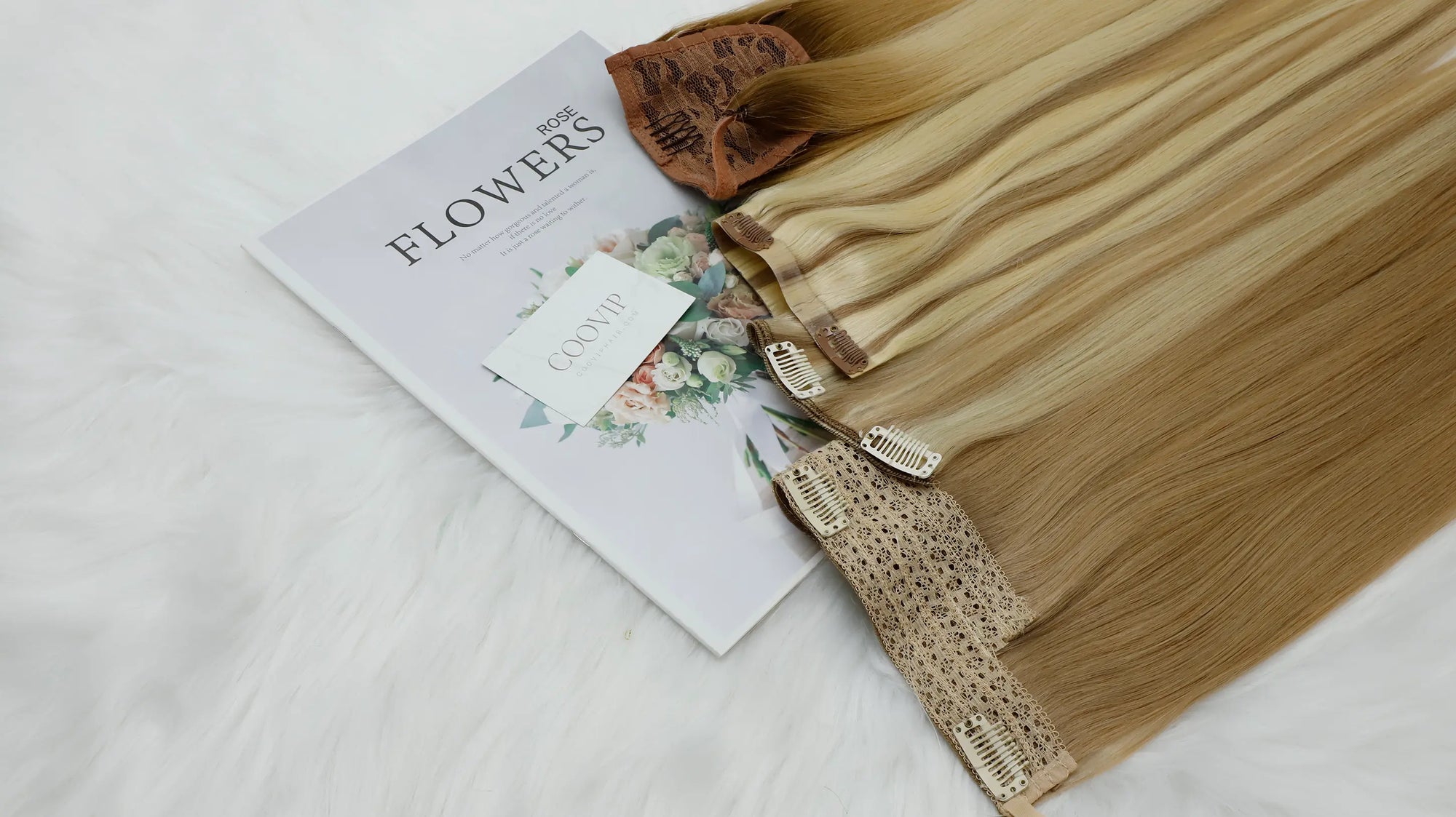 COOVIP HAIR Clip-In Extensions - 10-Second Installation, No Damage