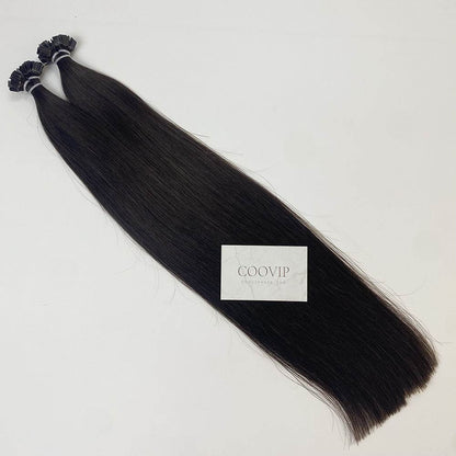 K Tip Extensions Double Drawn Flat Tip #2 Dark Chocolate Brown Hair 50g - Cooviphair
