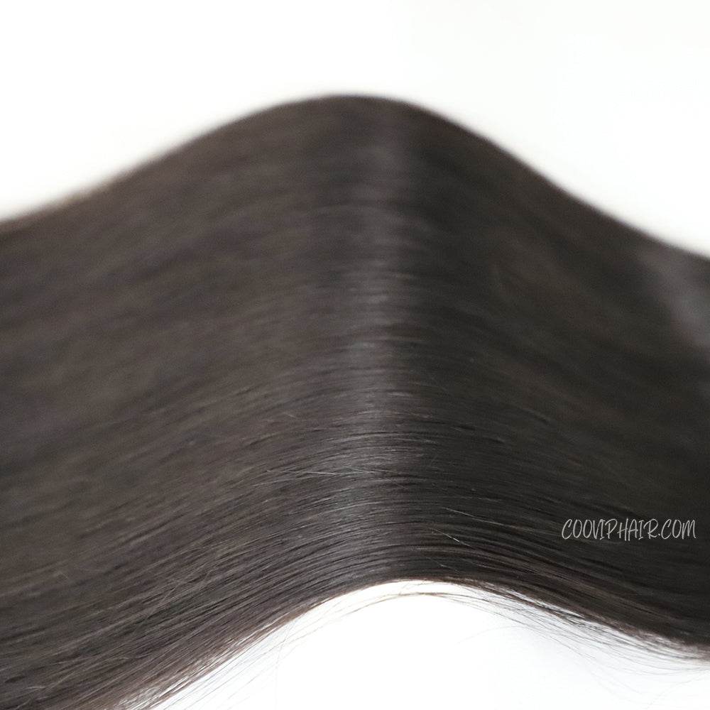 Invisible Tape in Extensions Double Drawn #1B Natural Black Hair 100g - Cooviphair